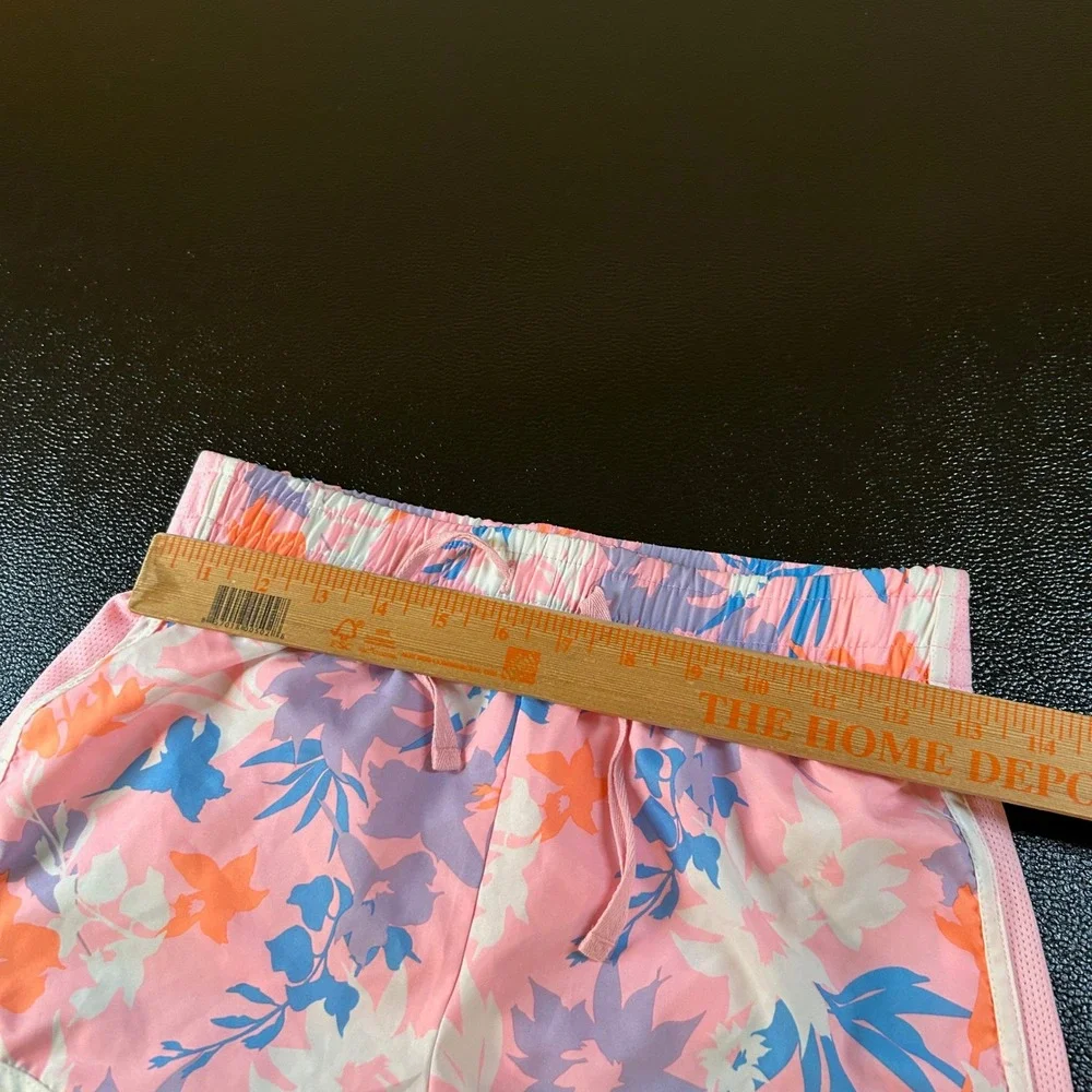 Champion Athletic Shorts Floral Print Drawstring Activewear Kids Girls Large 26